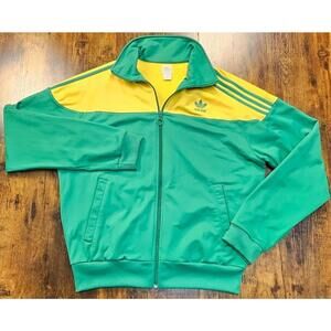 Adidas Vintage Oregon Ducks Track Top Jacket Men’s Size XL Y2K Yellow Green UO